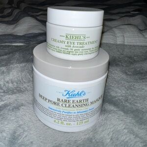 Kiehl’s deep pore face mask and creamy eye treatment BRAND NEW bundle
